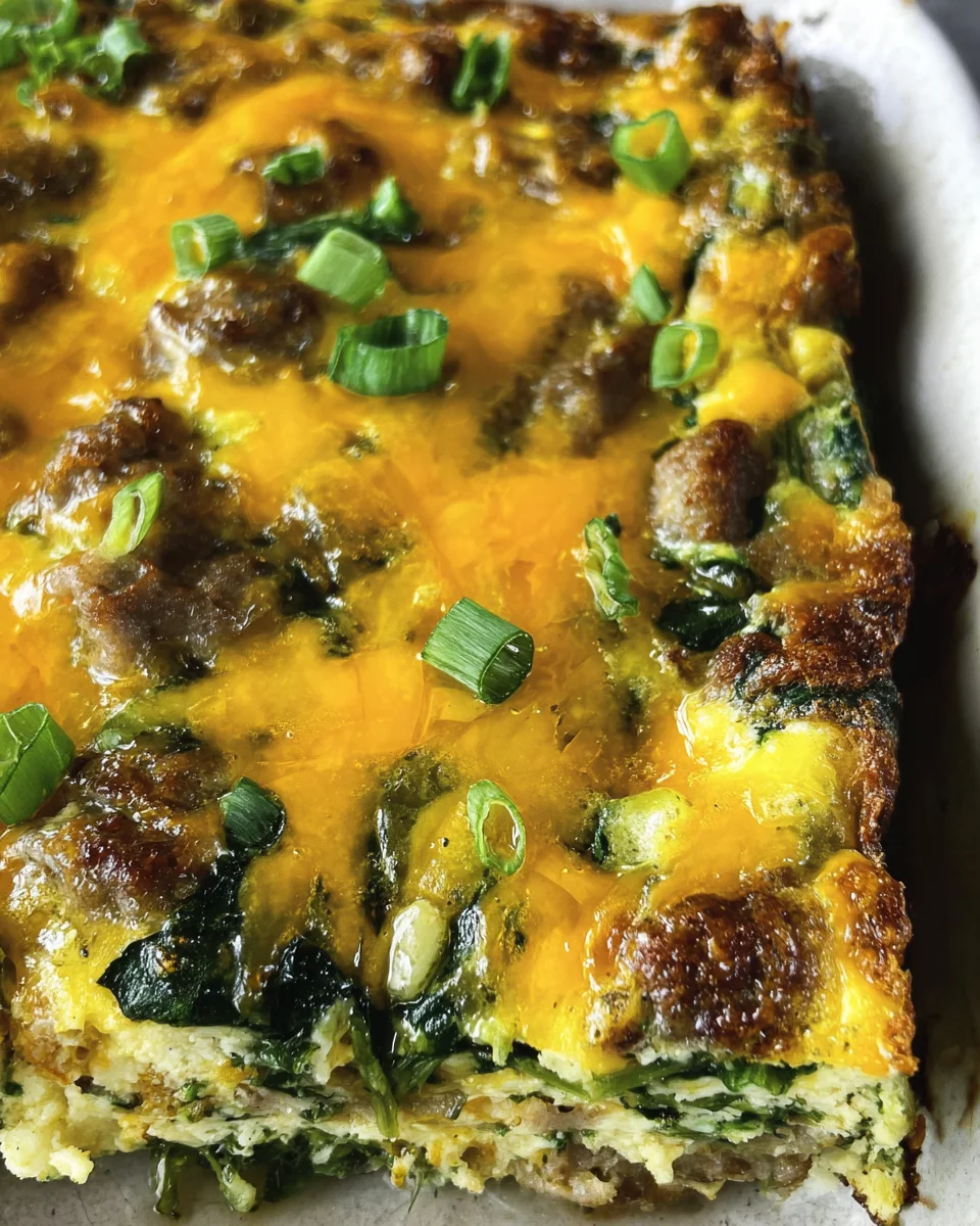 Sausage & Egg Keto Breakfast Casserole 20 Sausage