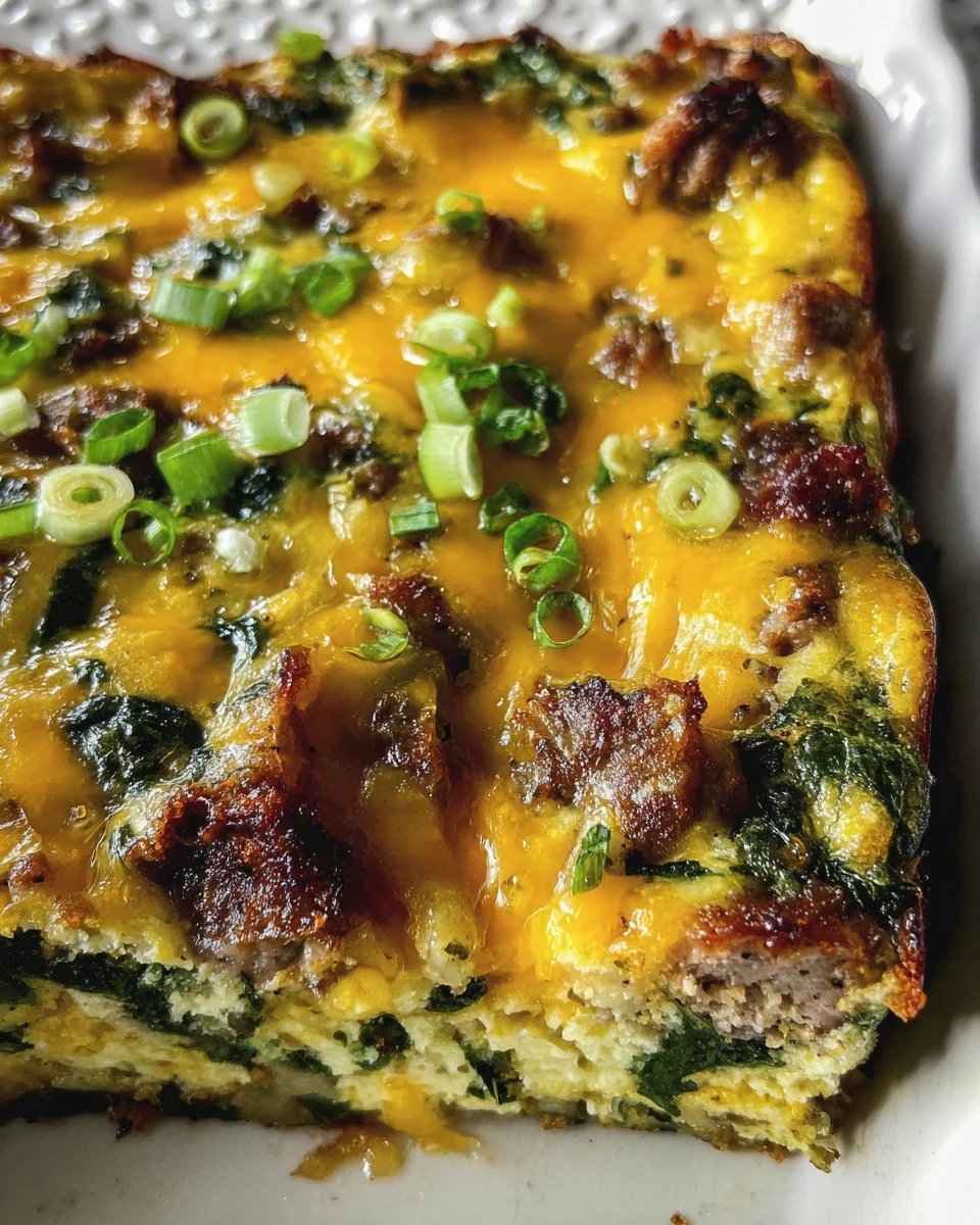 Sausage & Egg Keto Breakfast Casserole 21 Sausage