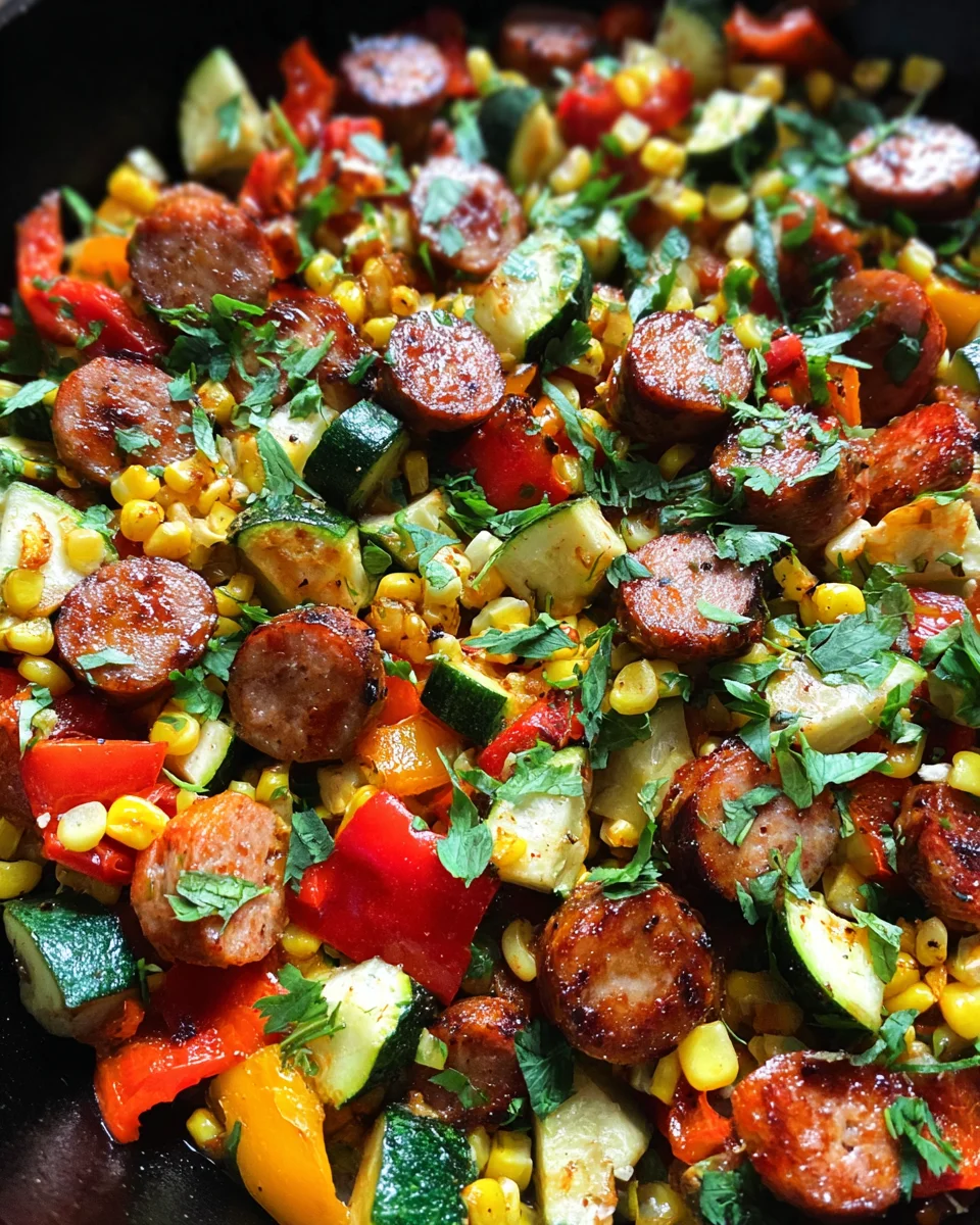 Sausage and Veggies Skillet - 30 Minute, One-Pan Meal