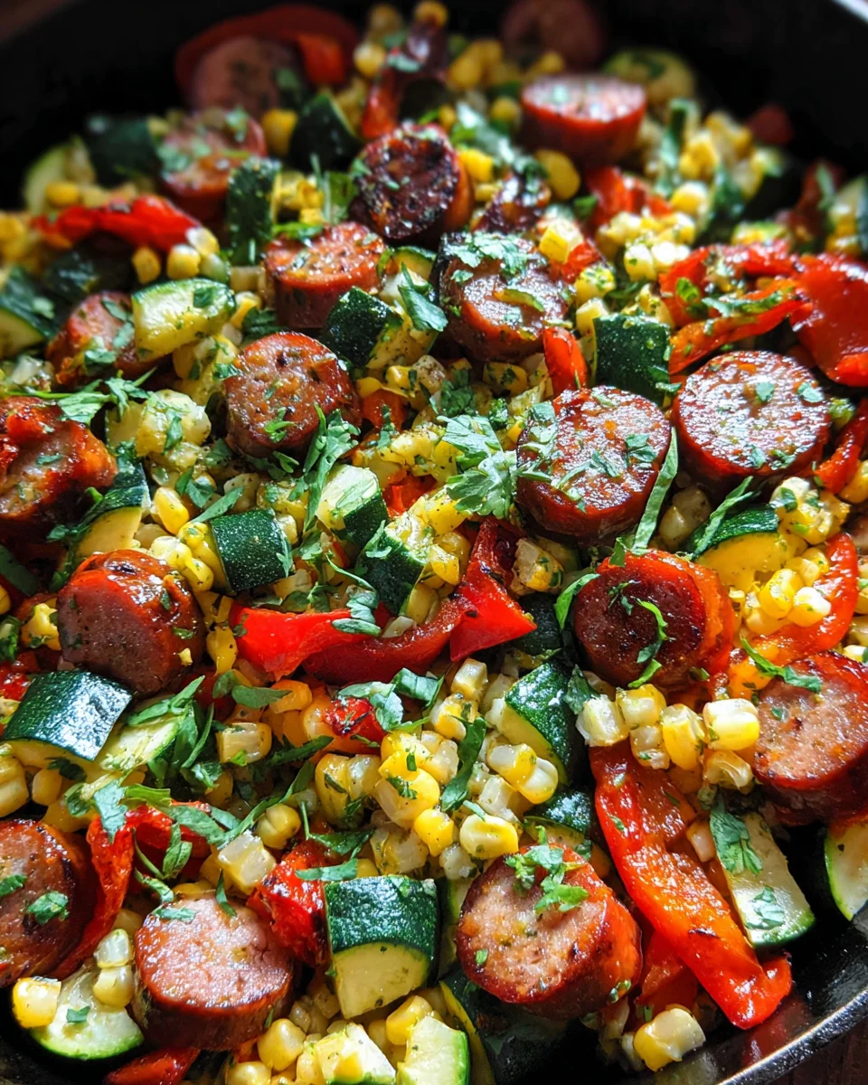 Sausage and Veggies Skillet - 30 Minute, One-Pan Meal 19 Sausage