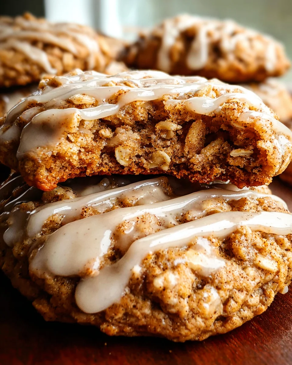 Seriously Thick & Chewy Chai Oatmeal Cookies with Maple Glaze 22 Seriously
