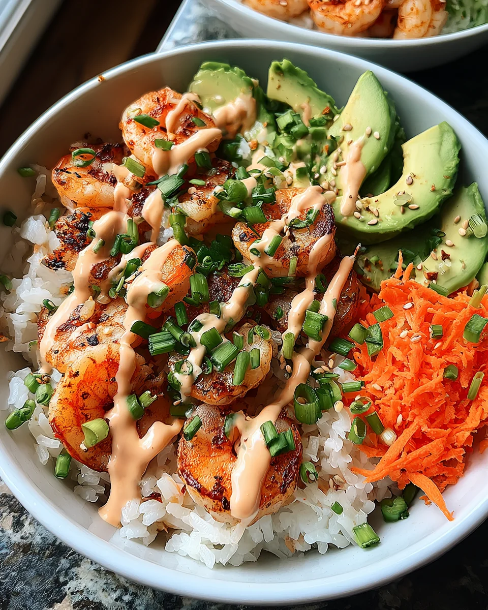 Shrimp Rice Bowls with Spicy Mayo