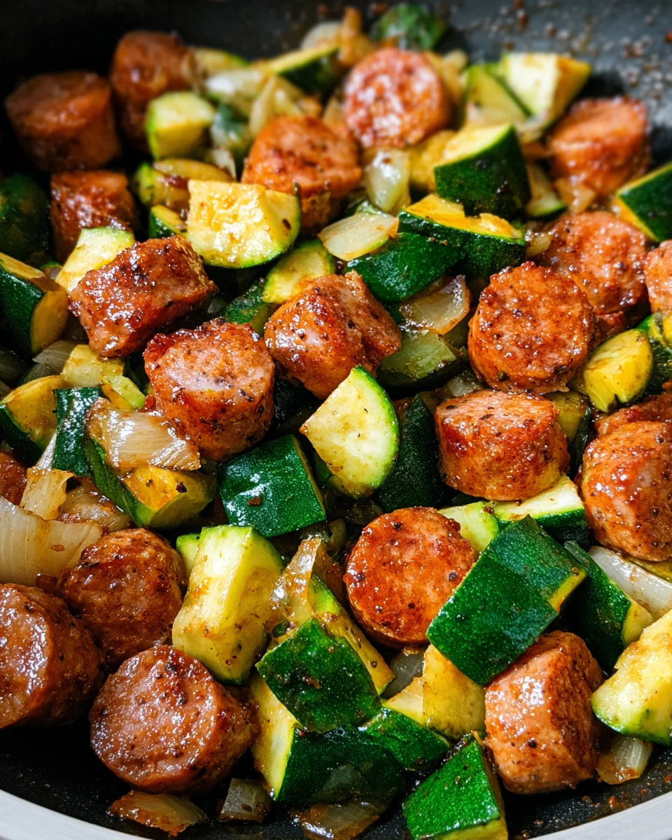 Skillet Sausage and Zucchini