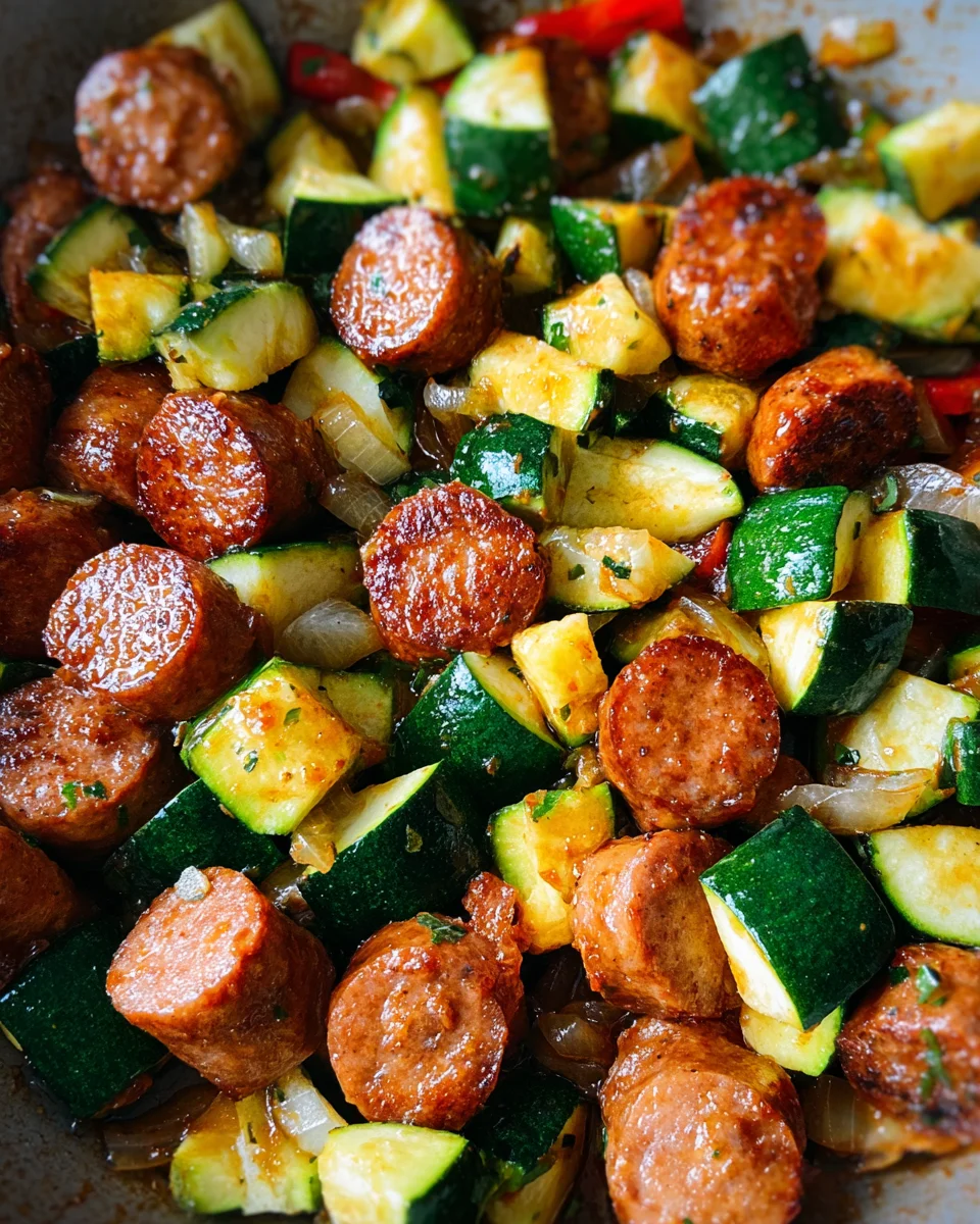 Skillet Sausage and Zucchini 22 Skillet