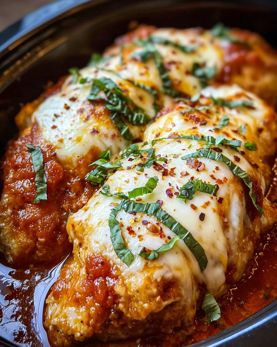 Slow Cooker Cheesy Mozzarella Chicken 17 Slow