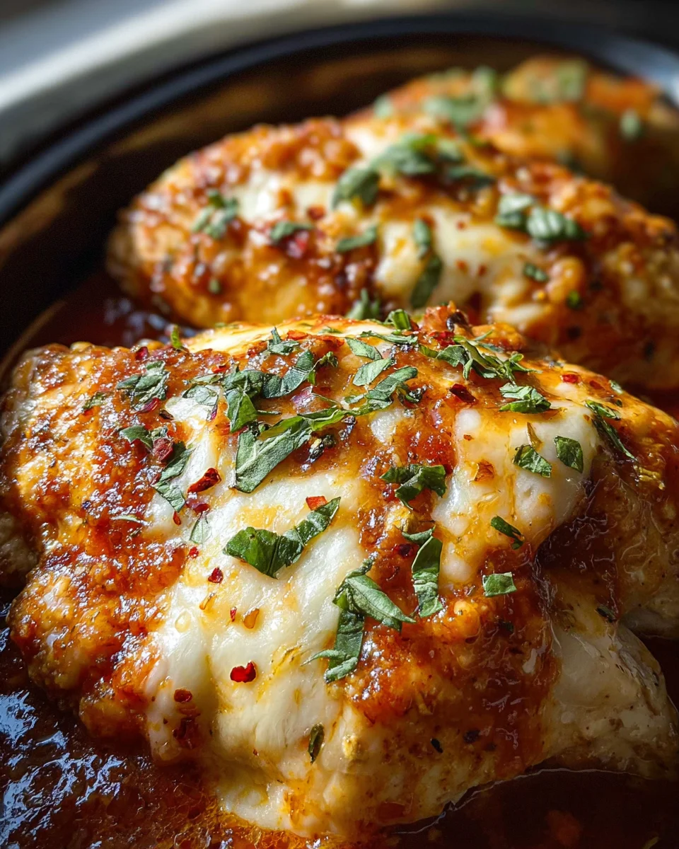 Slow Cooker Cheesy Mozzarella Chicken 18 Slow