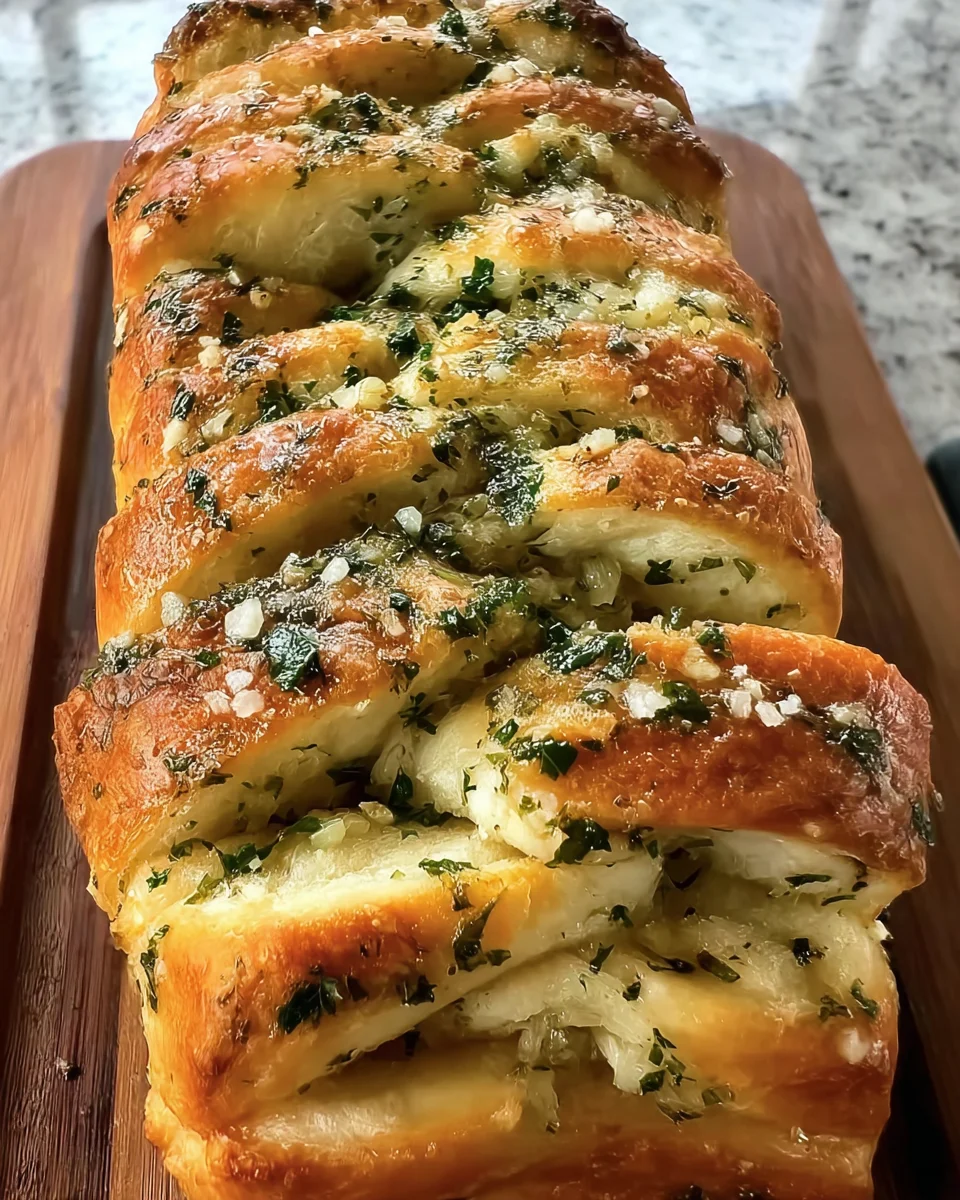 Sourdough Discard Garlic Pull Apart Bread