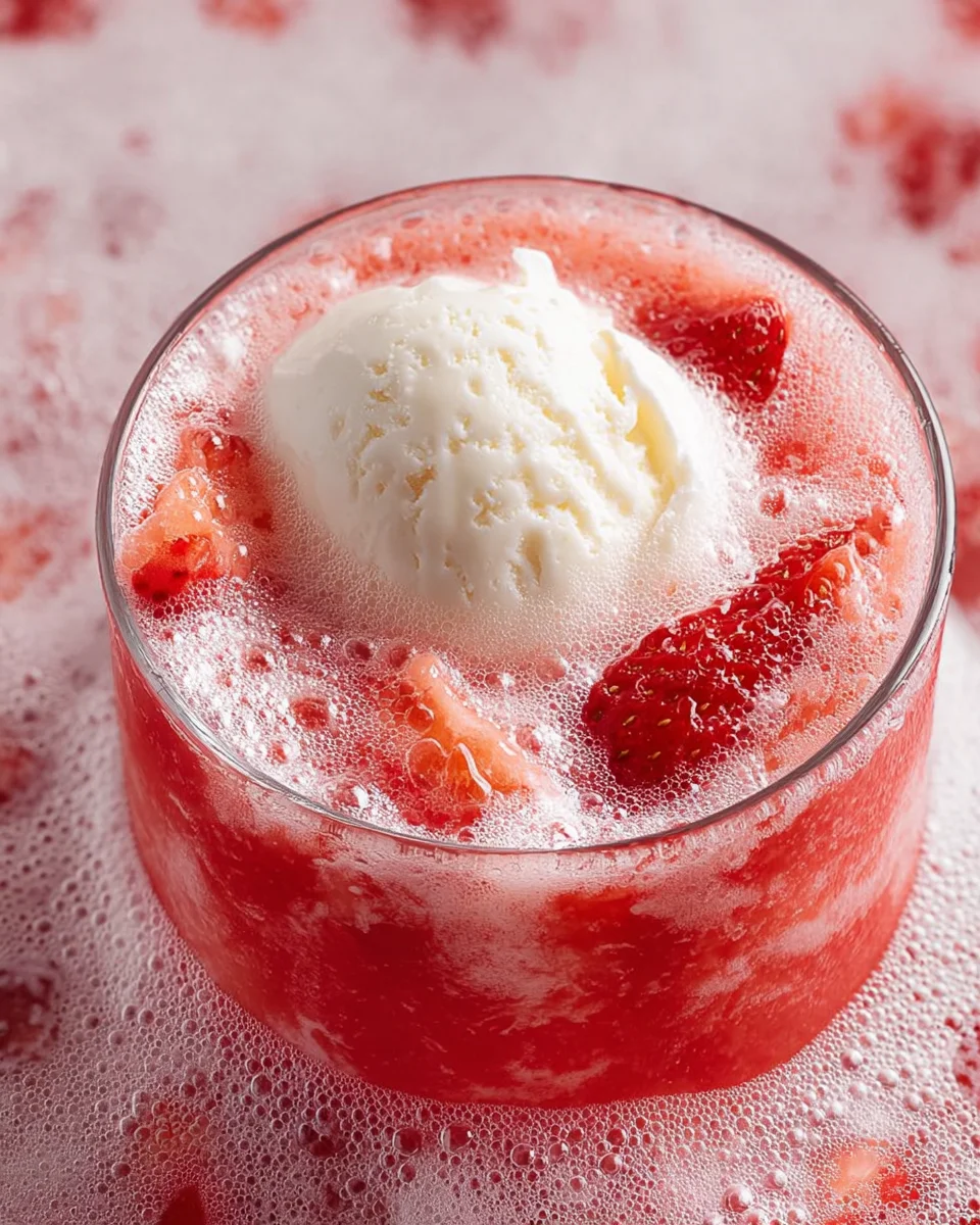 Sparkling Strawberry Float