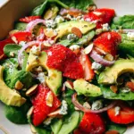 Strawberry Avocado Spinach Salad with Poppyseed Dressing 22 Strawberry Avocado Spinach Salad with Poppyseed Dressing