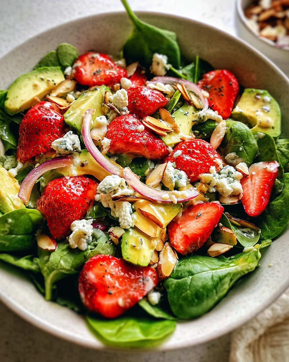 Strawberry Avocado Spinach Salad with Poppyseed Dressing 20 Strawberry