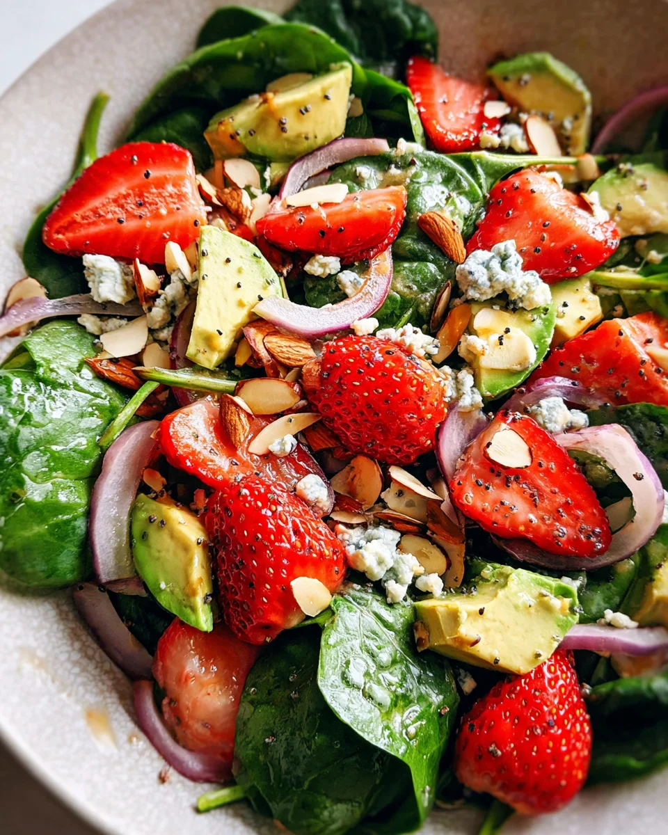 Strawberry Avocado Spinach Salad with Poppyseed Dressing 21 Strawberry