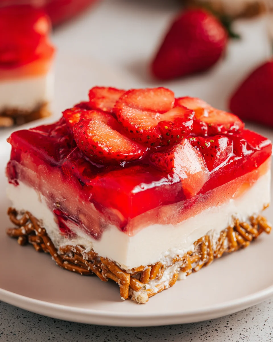 Strawberry Pretzel Jello Salad