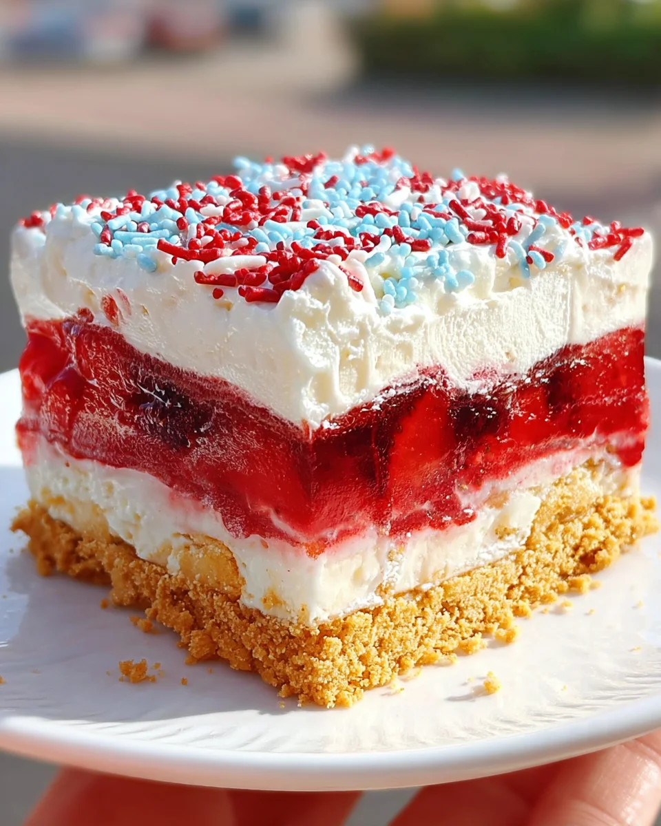 Summer Berry Jello Lasagna