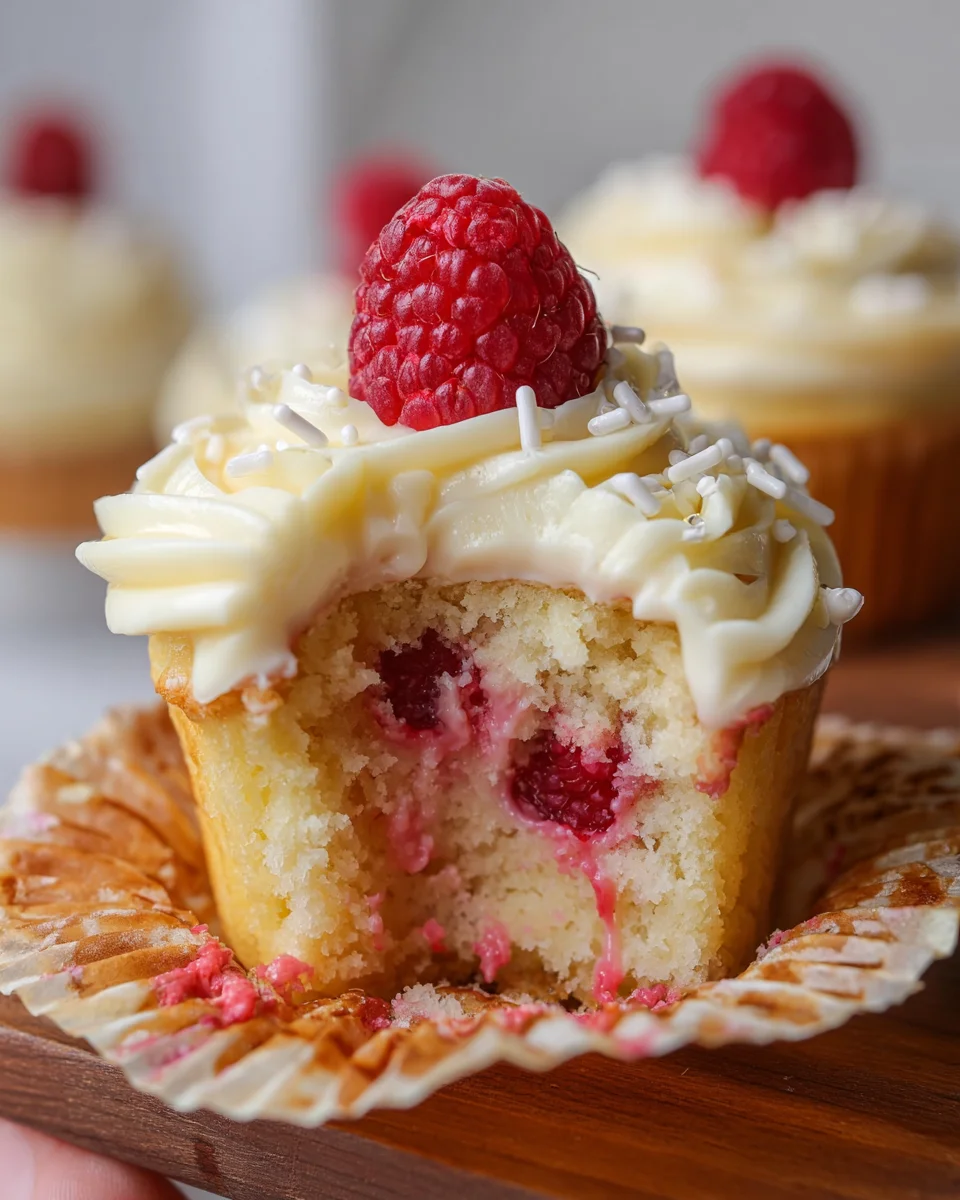 The Best White Chocolate Raspberry Cupcakes