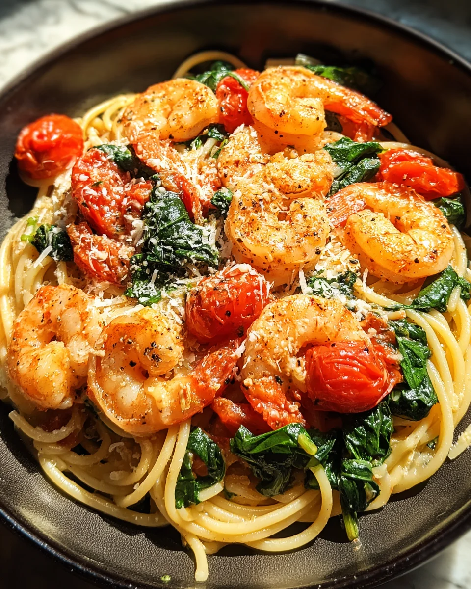 Tomato Spinach Shrimp Pasta 19 Tomato