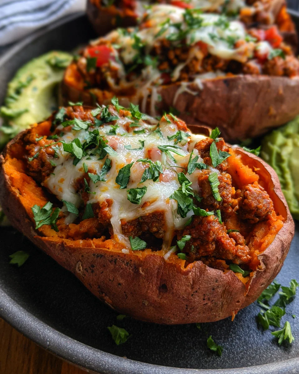 Turkey Taco Stuffed Sweet Potatoes 15 Turkey