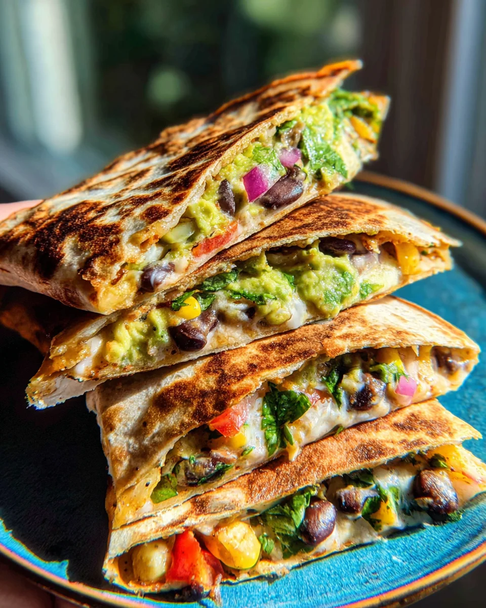 Vegan Quesadillas with Black Beans and Avocado 20 Vegan