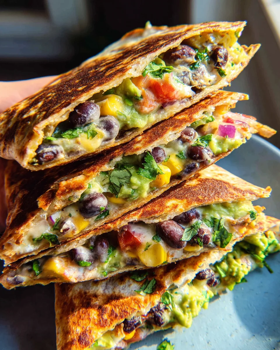 Vegan Quesadillas with Black Beans and Avocado 21 Vegan