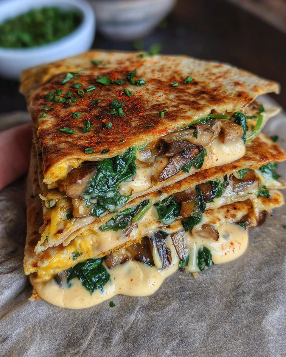 Vegan Spinach Quesadillas