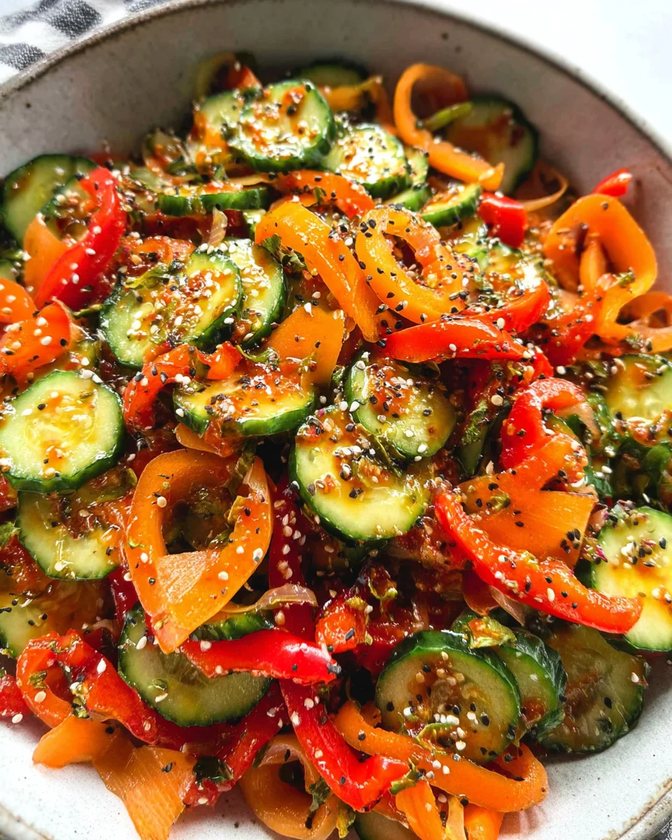 Viral Cucumber Pepper Salad