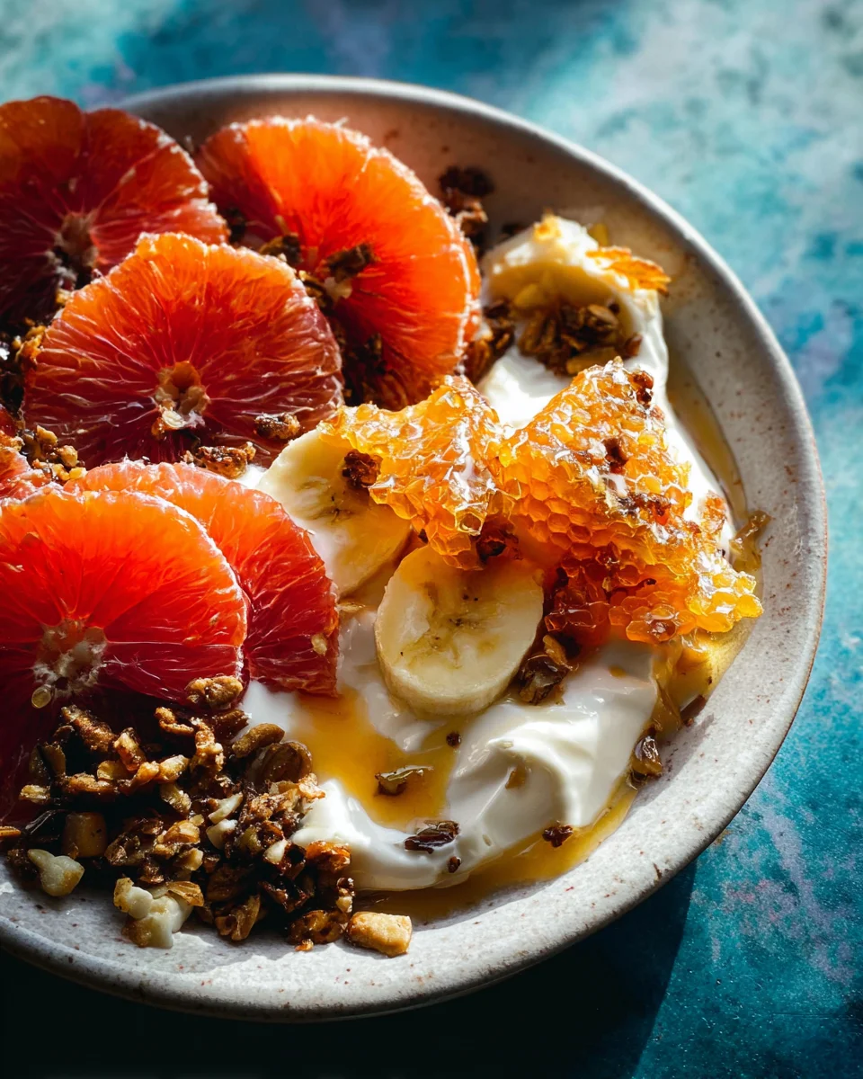 Winter Citrus Ricotta Breakfast Bowl with Honeycomb